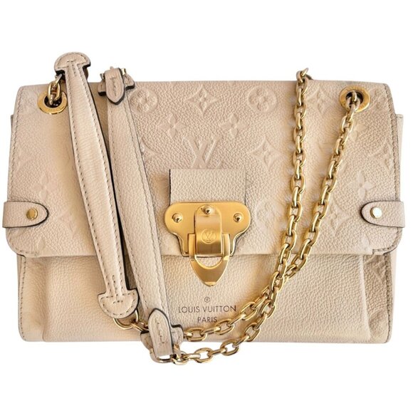LOUIS VUITTON Empreinte Vavin Neige LV Cream Chain Shoulder Leather +Dust Bag - Picture 3 of 16